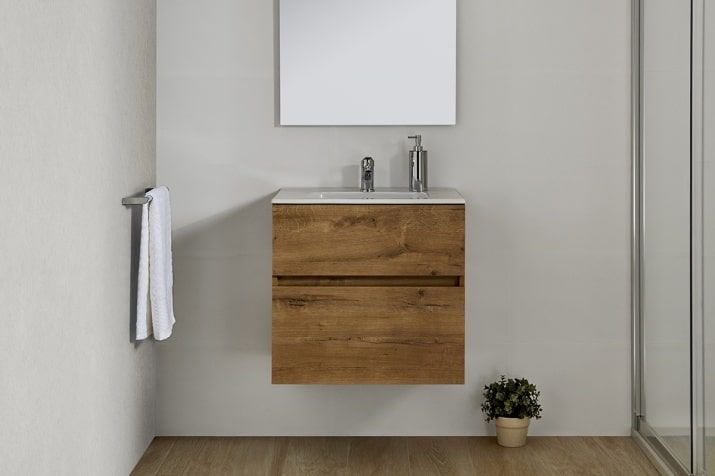 MOBILIER JADE 59.5X44.5 ALB,  2 SERTARE + LAVOAR SMILE 61X46 CM